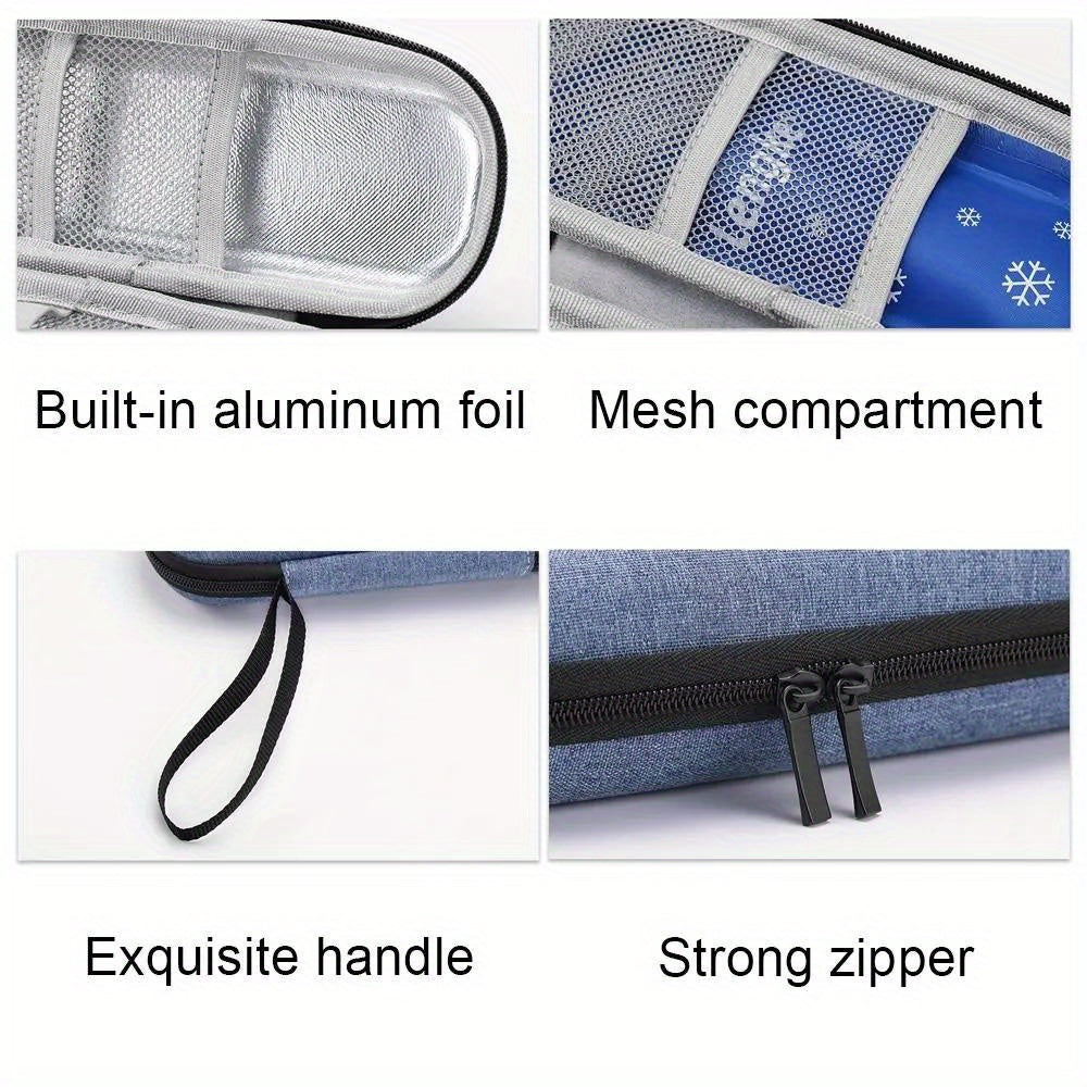 Insulin Cooler Travel Case - Waterproof Diabetic Medication Cooling Organizer with Ice Gel Pack - Portable Diabetes Medical Storage Bag for Insulin Pens and Vials