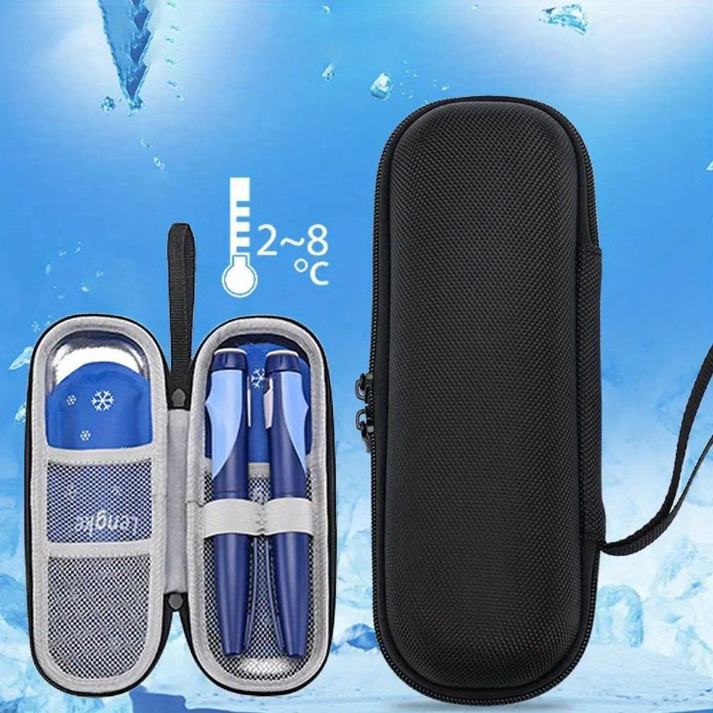 Insulin Cooler Travel Case - Waterproof Diabetic Medication Cooling Organizer with Ice Gel Pack - Portable Diabetes Medical Storage Bag for Insulin Pens and Vials