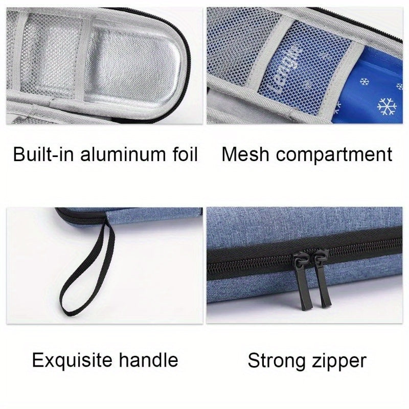 Insulin Cooler Travel Case - Waterproof Diabetic Medication Cooling Organizer with Ice Gel Pack - Portable Diabetes Medical Storage Bag for Insulin Pens and Vials