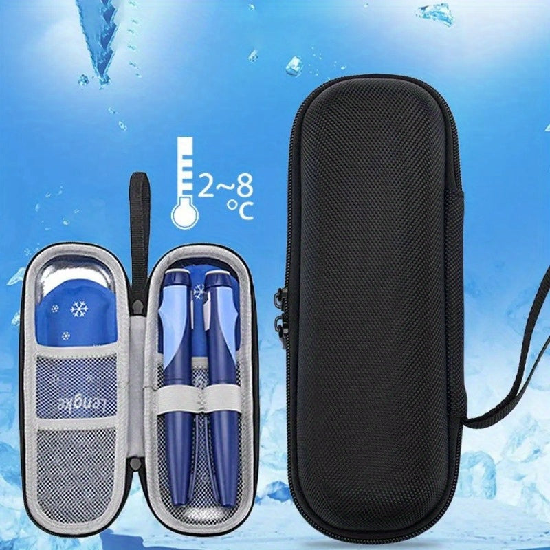 Insulin Cooler Travel Case - Waterproof Diabetic Medication Cooling Organizer with Ice Gel Pack - Portable Diabetes Medical Storage Bag for Insulin Pens and Vials