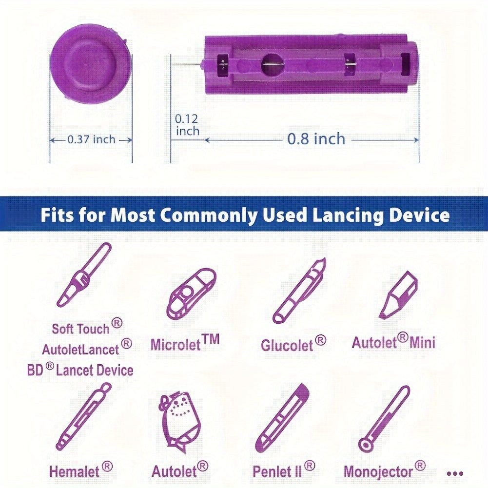 LotFancy 100Pcs Lancets for Blood Testing 30 Gauge Twist Top Lancets for Glucose Diabetes Testing Disposable Blood Sugar Test