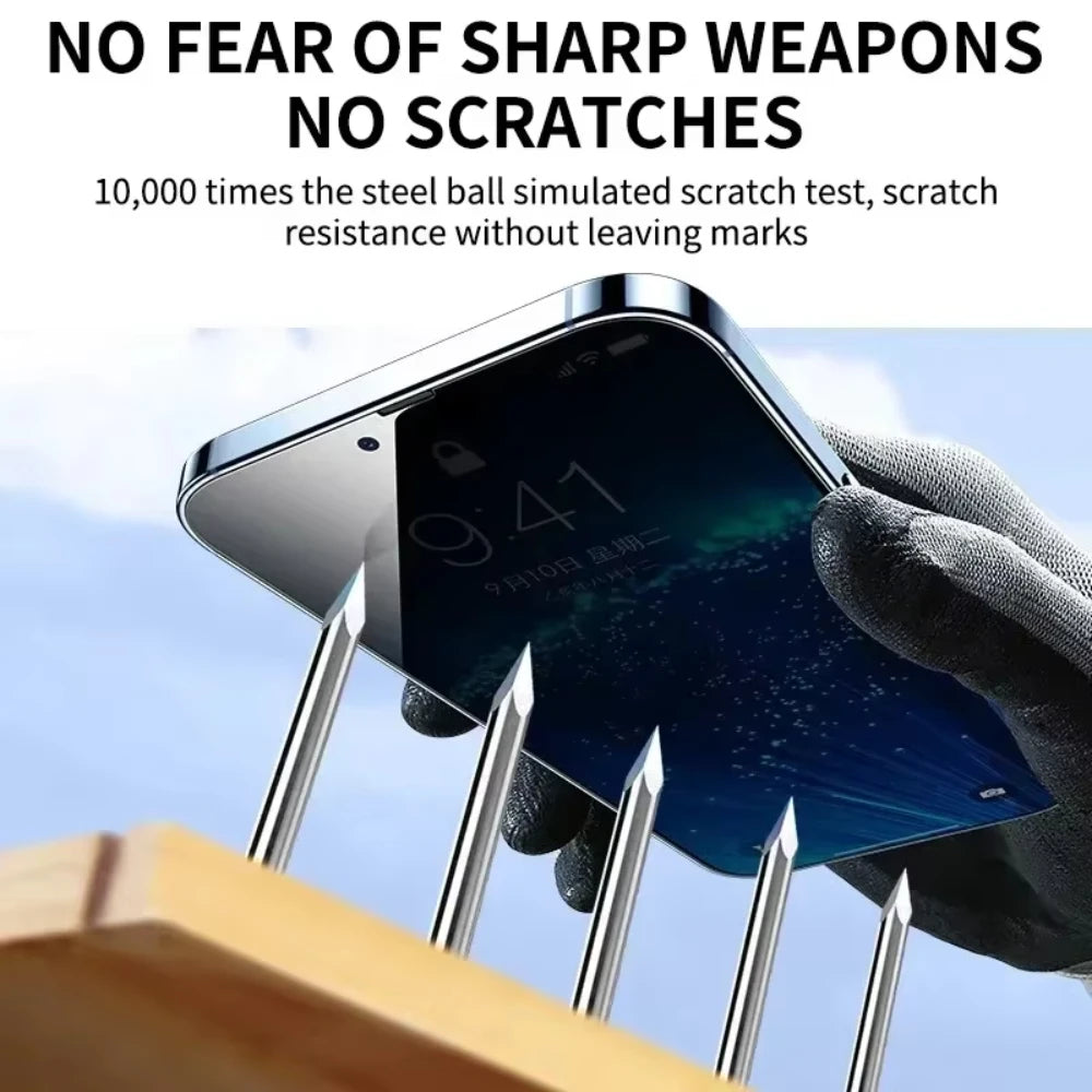 NNBILI 4Pcs Full Cover Privacy Screen Protector For iPhone 11 12 13 14 15 16 Pro Max Anti-spy Glass For iPhone16 Plus 16e Glass