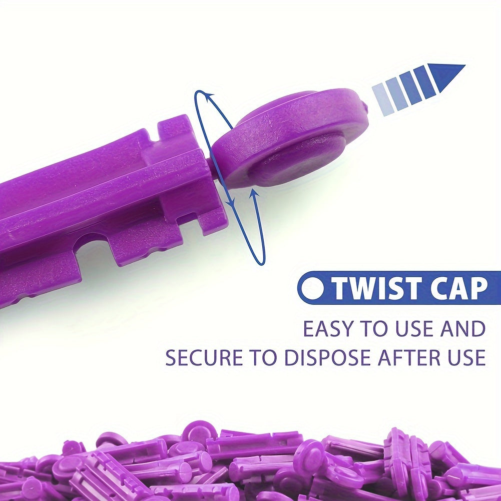 LotFancy 100Pcs Lancets for Blood Testing 30 Gauge Twist Top Lancets for Glucose Diabetes Testing Disposable Blood Sugar Test