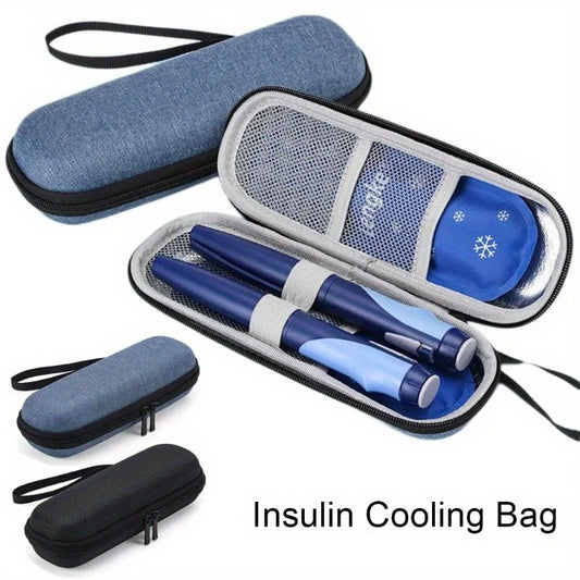Insulin Cooler Travel Case - Waterproof Diabetic Medication Cooling Organizer with Ice Gel Pack - Portable Diabetes Medical Storage Bag for Insulin Pens and Vials