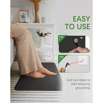 Grounding Mat, 13 x 23.6inch Earthing Mat Grounding Pad for Desk for Improves Sleep, Enhanced Circulation, Reduces Inflammation, Pain, and Anxiety
