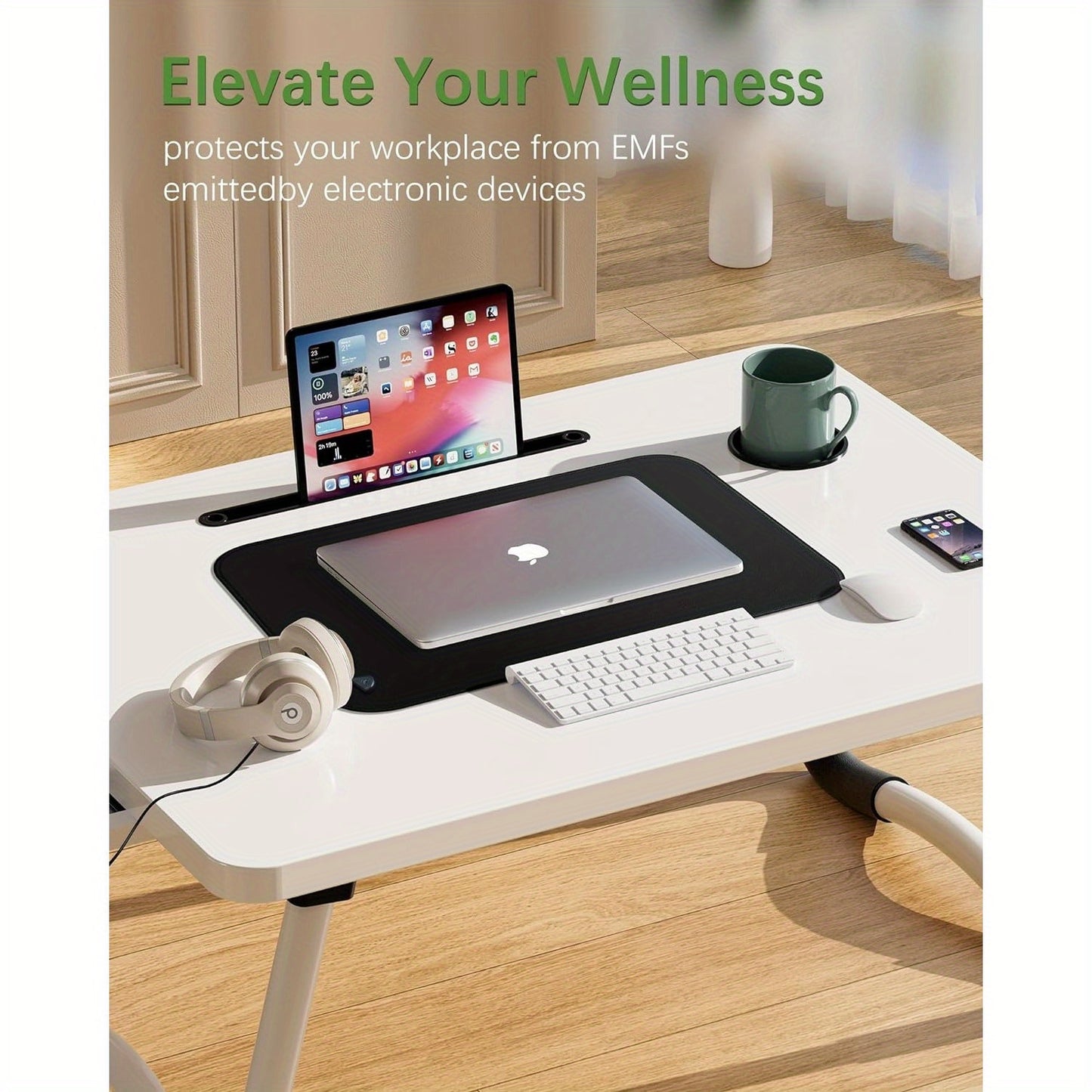 Grounding Mat, 13 x 23.6inch Earthing Mat Grounding Pad for Desk for Improves Sleep, Enhanced Circulation, Reduces Inflammation, Pain, and Anxiety