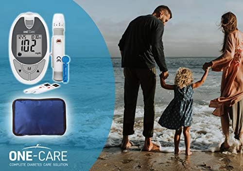 Glucose Monitoring System with Glucometer, 10 Test Strips, Lancing Device, 10 Lancets, and Carrying Case -Blood Sugar Testing Kit for Diabetes Patients, Complete Diabetic Self-Testing Kit with Meter, Strips, and Lancets for Fingerprick and Capillary Blood Testing