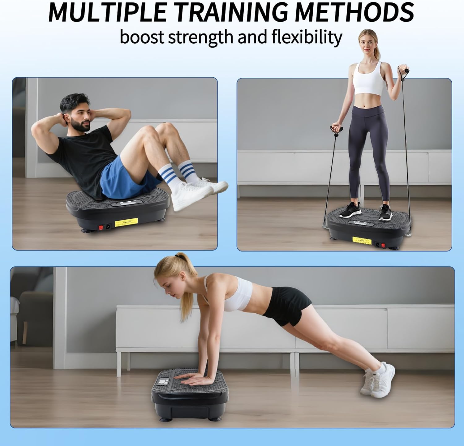 Vibration Plate Exercise Machine, Vibrating Plate for Lymphatic Drainage, Full Body Shake Platform Board for Home Fitness and Fat Burning, Sport Gym Equipment for Women Men