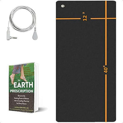 Grounding Pad for Improved Sleep Reduced Anxiety Pain and Inflammation Headache Relief Pain Relief Skin Health Anti-Aging Energy Recovery. Grounding Mat Reduces Stress 40'' x 12'' Black
