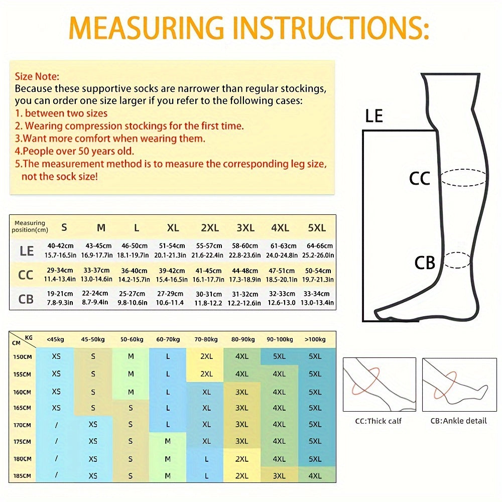 20-30mmHg Medical Compression Socks for Men and Women, Closed toe Stockings Nursing Knee High Wide Calf Socks Improve Circulation and Aid in Recovery