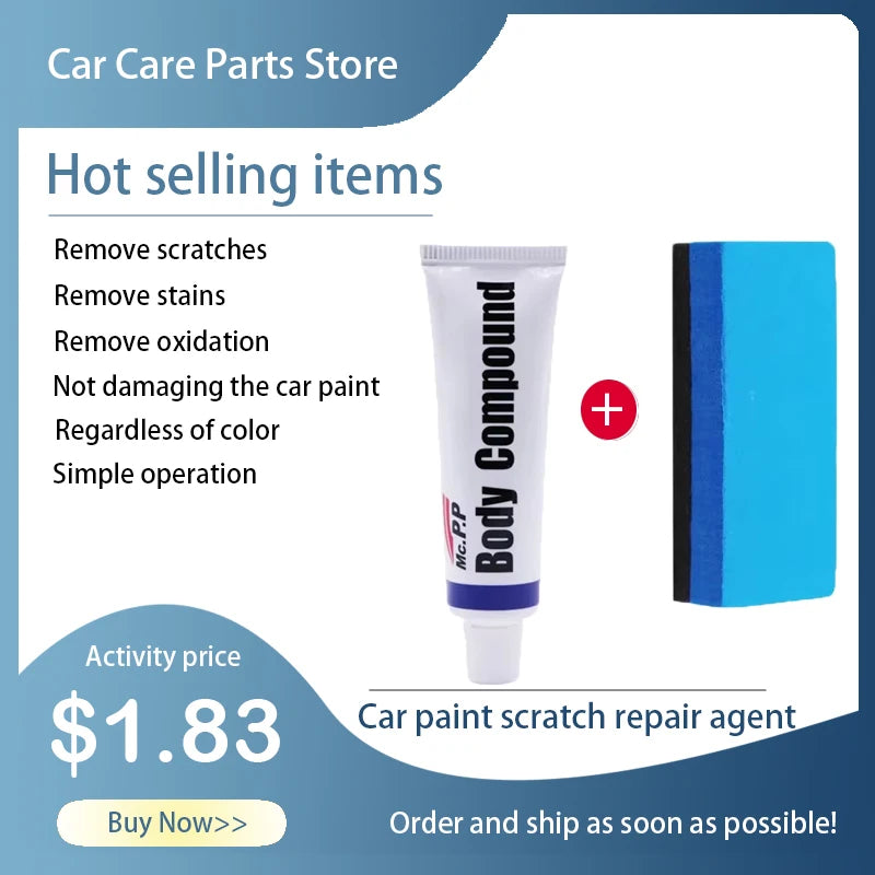 1set Car Scratch Remover Paint Care Tools Auto Repair Polishing Auto Body Compound Paste Paint Repair Kit Auto Accessories