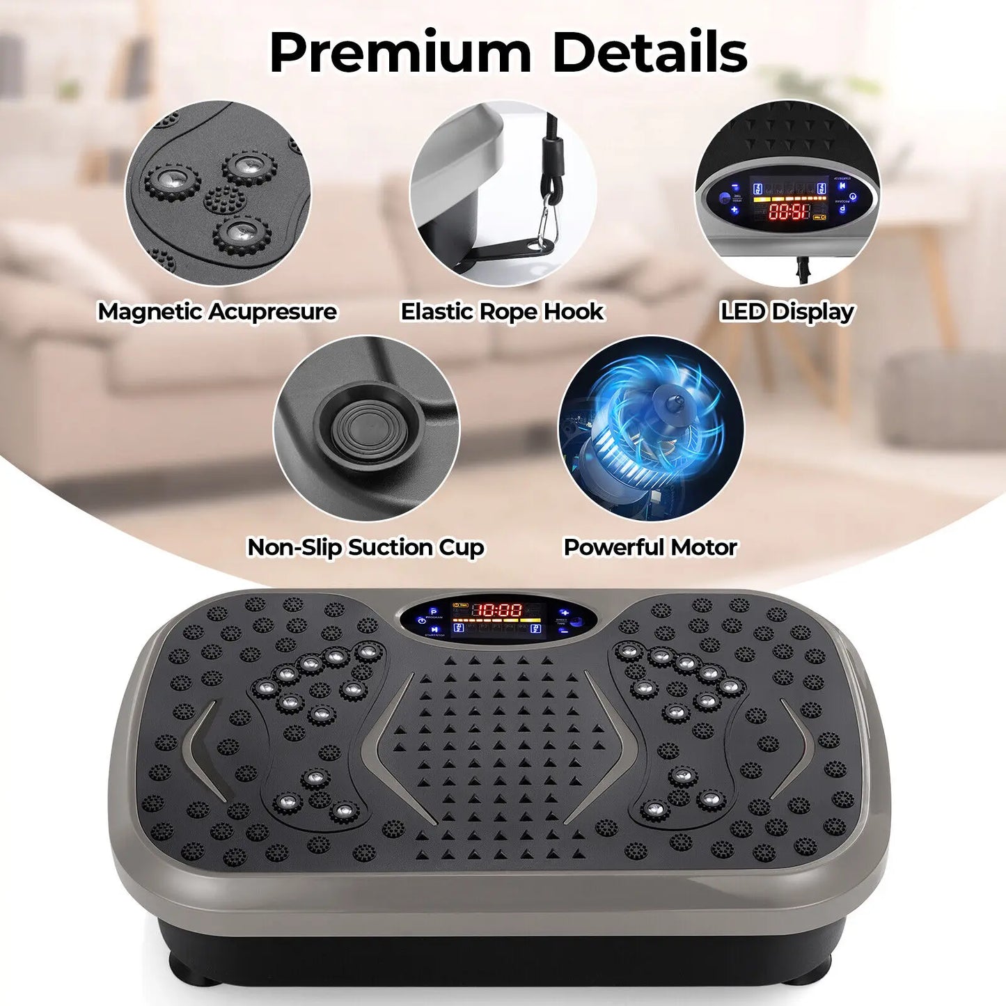 Vibration Plate Exercise Machine, Vibration Plate for Lymphatic Drainage, Whole Body Workout Vibrate Fitness Platform
