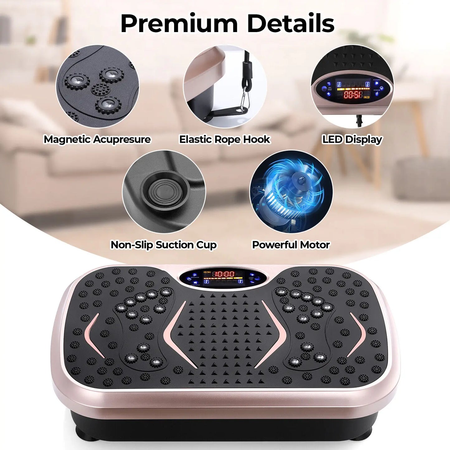 Vibration Plate Exercise Machine, Vibration Plate for Lymphatic Drainage, Whole Body Workout Vibrate Fitness Platform