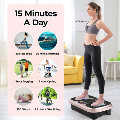 Vibration Plate Exercise Machine, Vibration Plate for Lymphatic Drainage, Whole Body Workout Vibrate Fitness Platform