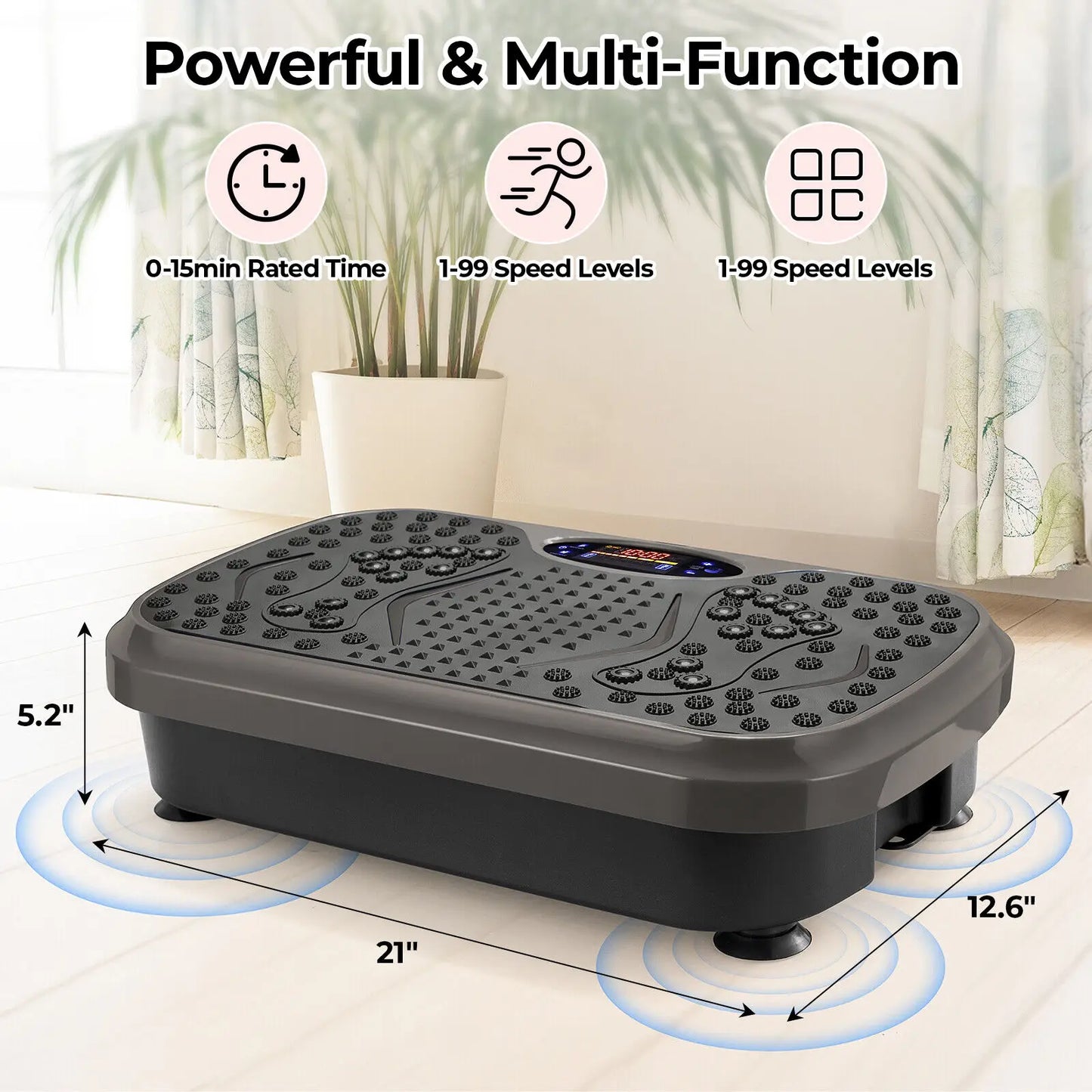 Vibration Plate Exercise Machine, Vibration Plate for Lymphatic Drainage, Whole Body Workout Vibrate Fitness Platform