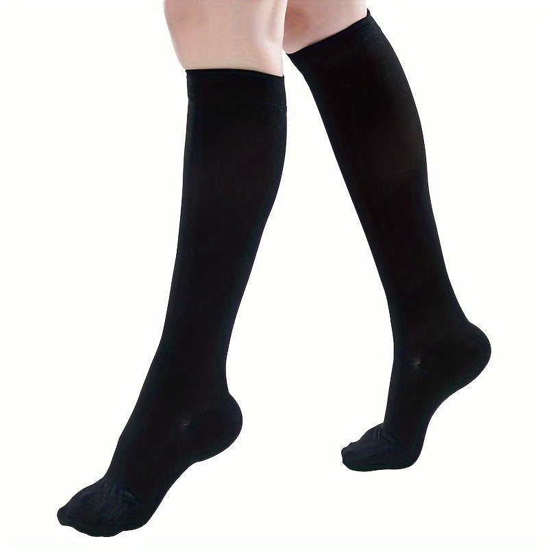 20-30mmHg Medical Compression Socks for Men and Women, Closed toe Stockings Nursing Knee High Wide Calf Socks Improve Circulation and Aid in Recovery